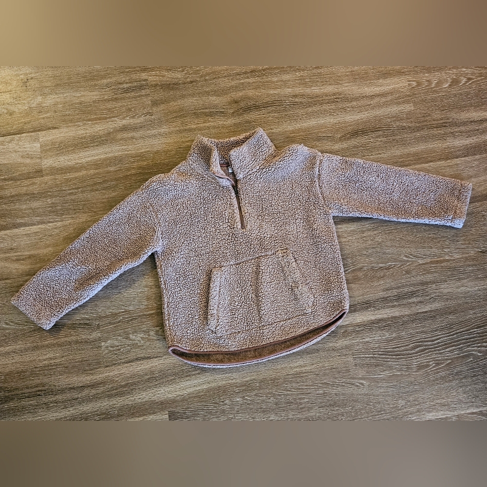 Old Navy Sherpa Jacket Women's Medium Polyester Mock Neck Long Sleeves 1/2 Zip